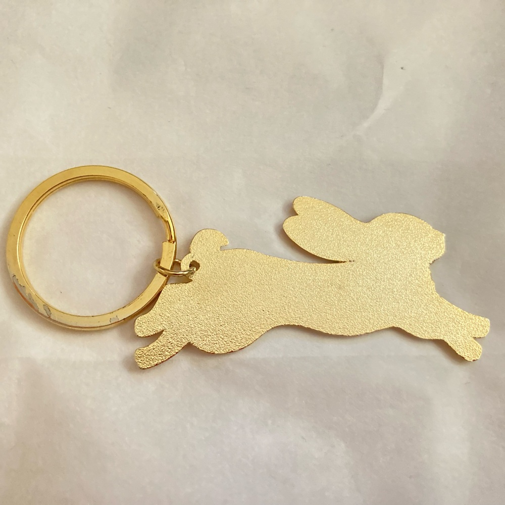 Enamel White Rabbit Keychain - Picture 3 of 6